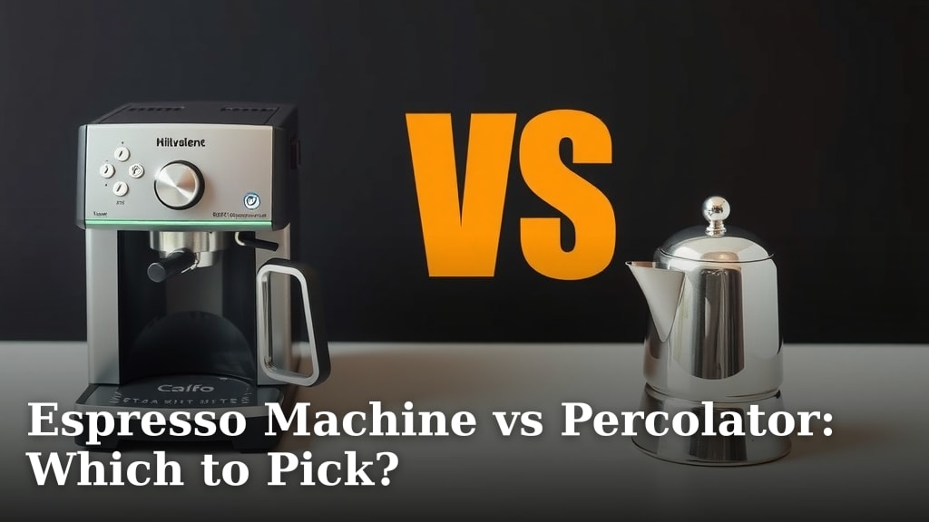 Espresso Machine vs Percolator: Which to Pick?