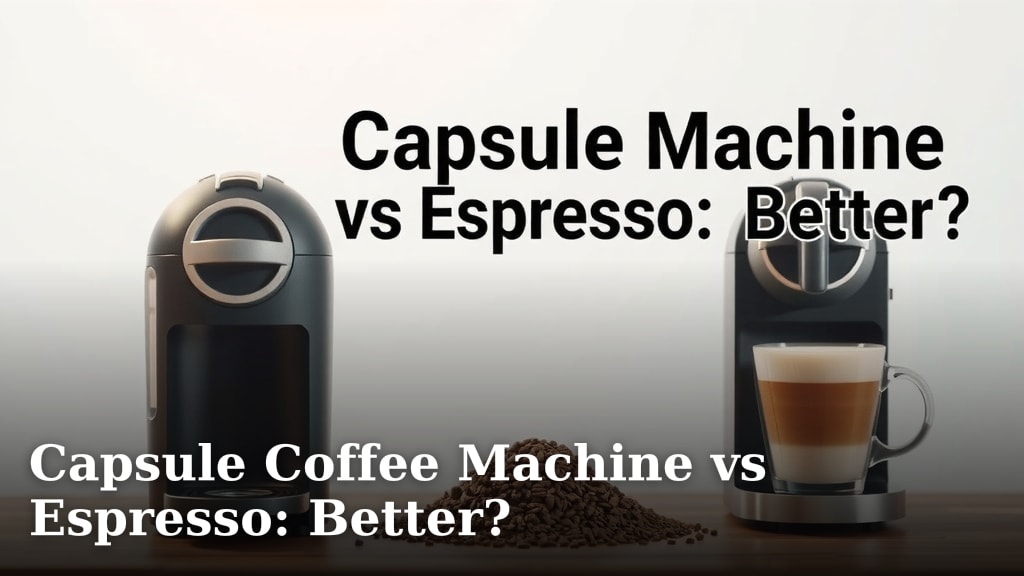 Capsule Coffee Machine vs Espresso: Better?